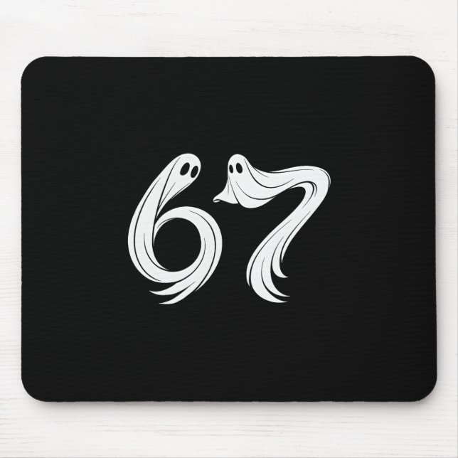 Mousepad Divertido Seis Sete 6 7 Meme 67 Design Fantasma Ha (Frente)