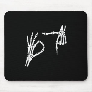 Mousepad Divertido Seis Sete 6 7 Meme 67 Mão de Esqueleto H