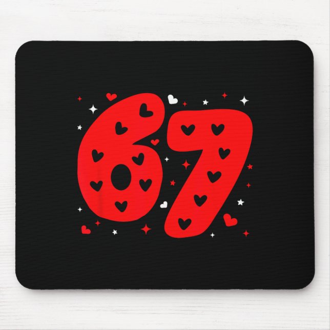 Mousepad Divertido Seis Sete 6 7 Meme Gen Alpha Gíria 6 7 V (Frente)