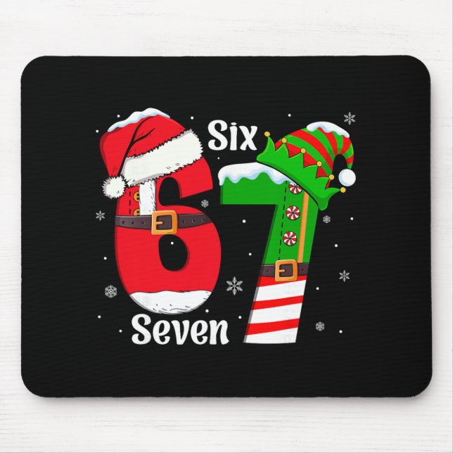 Mousepad Divertido Seis Sete 6 7 Meme Gen Alpha Gíria Papai (Frente)