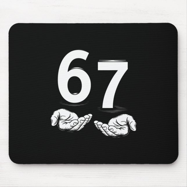 Mousepad Divertido Seis Sete 6 7 Meme Geração Alpha Gíria 6 (Frente)