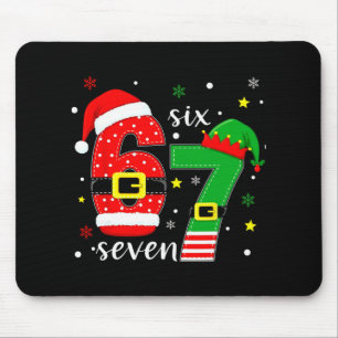 Mousepad Divertido Seis Sete 6 7 Meme Natal 67 Número Xmas 