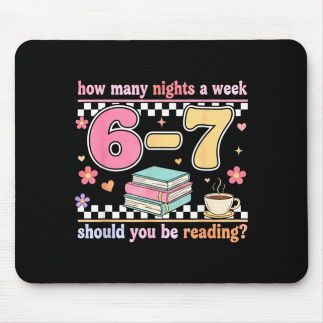 Mousepad Divertido Seis Sete 6 7 Meme Professor Design Leit (Frente)