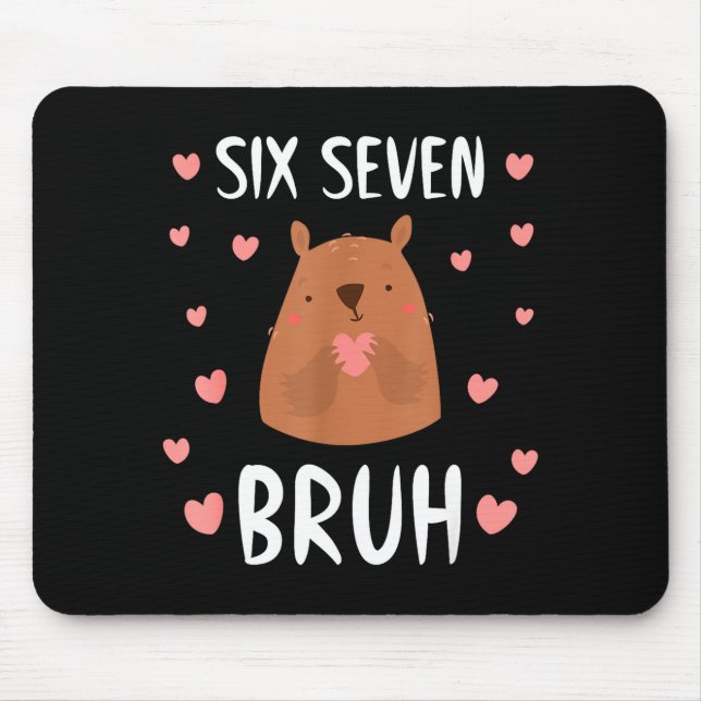 Mousepad Divertido Seis Sete Bruh 67 Groundhog Crianças Men (Frente)