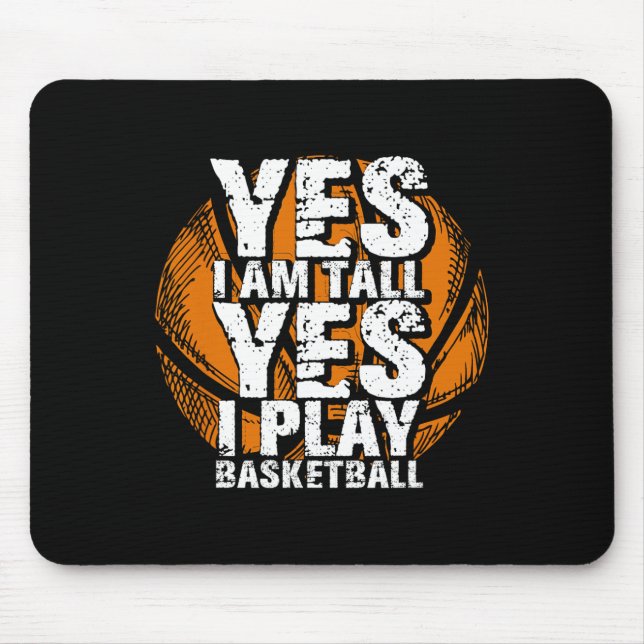 Mousepad Divertido Sim Sou Alto Jogador De Hoops De Basquet (Frente)