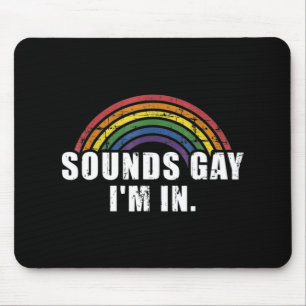 Mousepad Divertido soa gay, estou com a bandeira do arco-ír