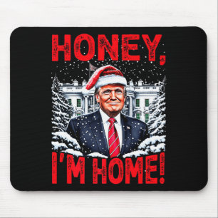 Mousepad Divertido Trump Xmas Querida Estou Em Casa Donald