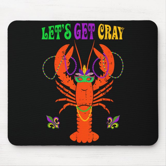 Mousepad Divertido Vamos Ficar Louco Lagostim - Nova Orlean (Frente)