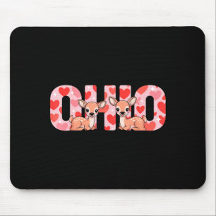 Mousepad Divertido Veado de Ohio Festa do Centro-Oeste O-h-