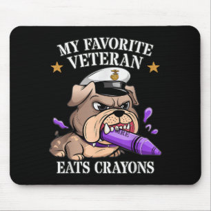 Mousepad Divertido veterano favorito come crayons família j