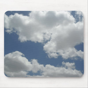 Mousepad Divertimento branco do impressão das nuvens do c