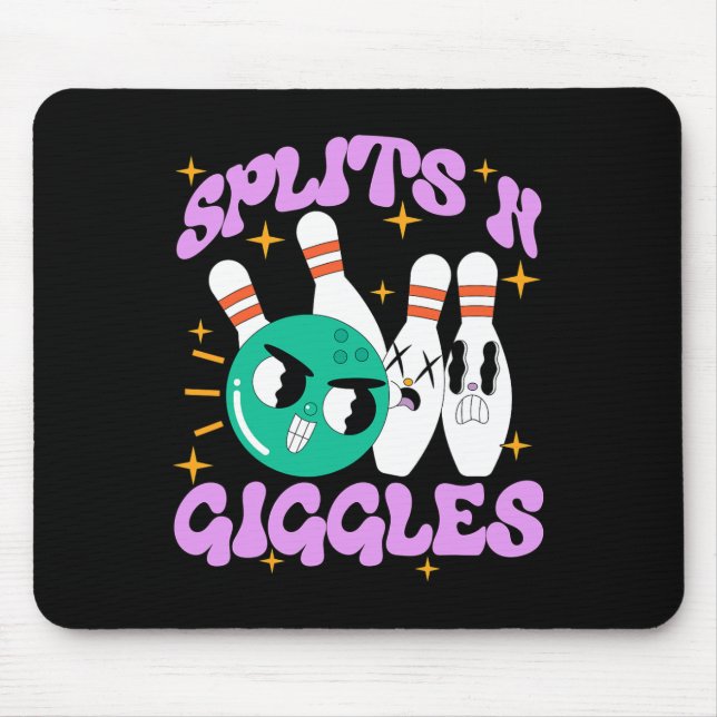Mousepad Dividem-se em Giggles Funny Boliche Team Bowler Sp (Frente)