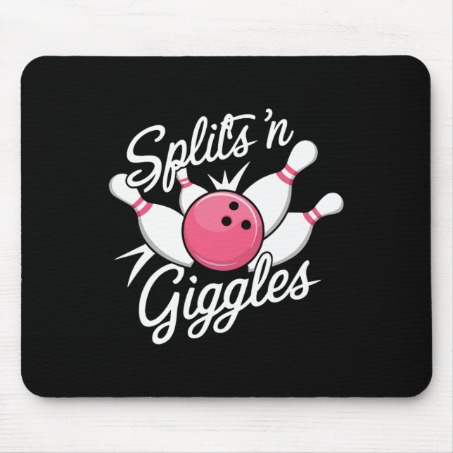 Mousepad Dividir A Bola de boliche E P Da Boliche De Bolich (Frente)