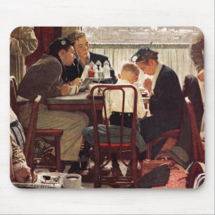 Mousepad Dizendo a benevolência por Norman Rockwell
