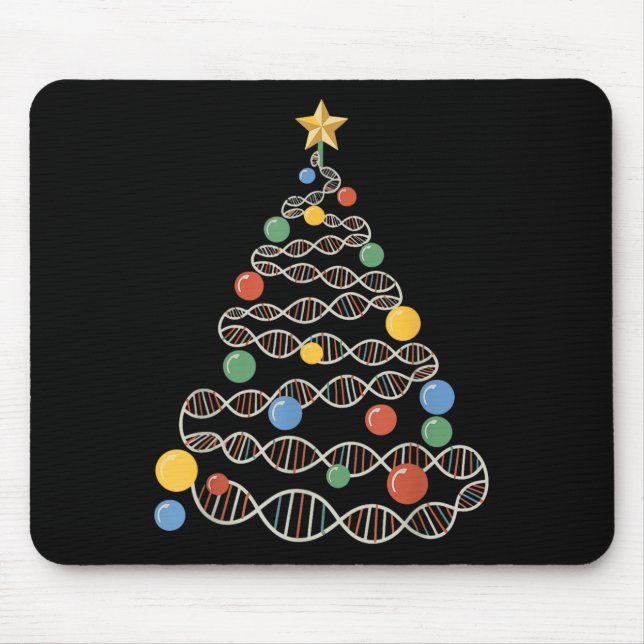 Mousepad Dna Helix Christmas Tree Scientist Biology Science (Frente)