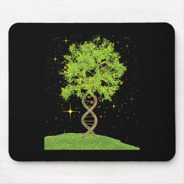 Mousepad Dna Tree - Estudante de Biologia da Ciência da Ter (Frente)