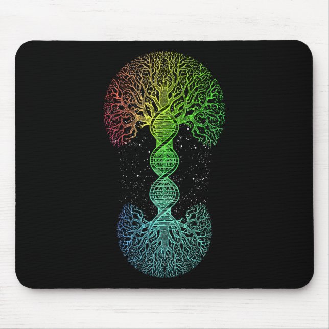 Mousepad Dna Tree Of Life Science Of Genetics Earth Day (Frente)