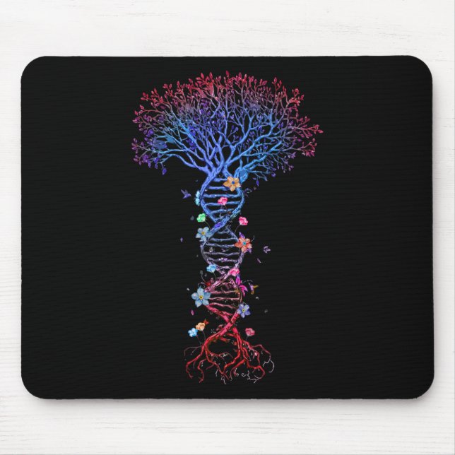 Mousepad Dna Tree Root Life Geneticamente Funny Earth Day A (Frente)