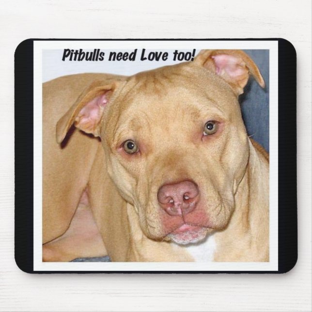 Mousepad do amor da necessidade de Pitbulls (Frente)