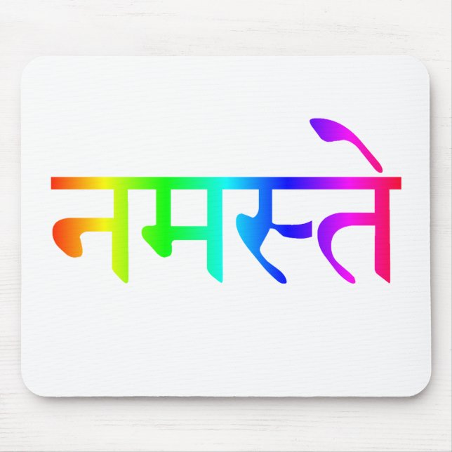 mousepad do arco-íris do namaste (Frente)