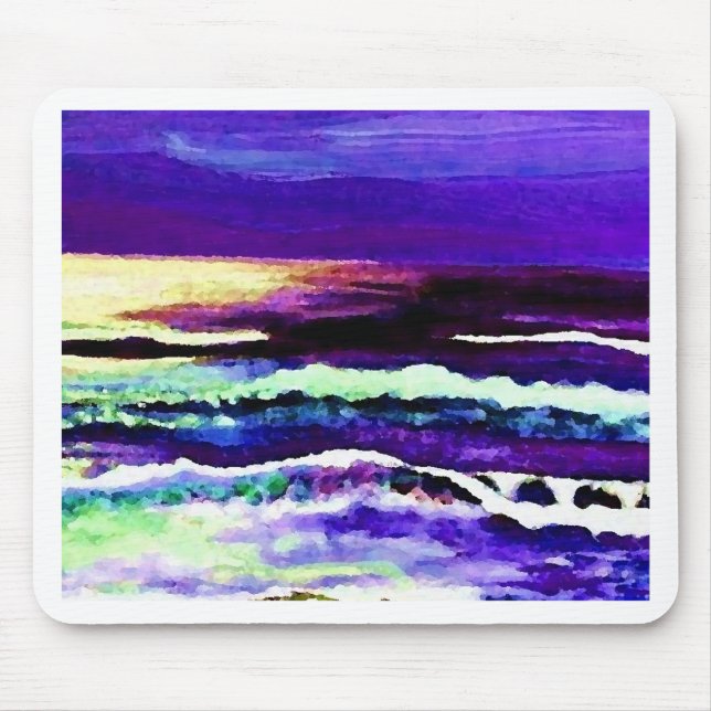 Mousepad Do "arte do oceano de CricketDiane do mar da noite (Frente)