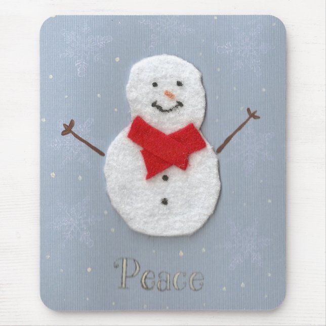 Mousepad do boneco de neve da paz (Frente)