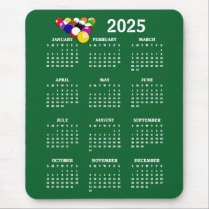 MousePad do Calendário do Design de Piscina 2025 d