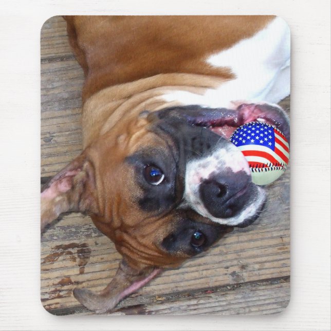 Mousepad do cão do pugilista (Frente)