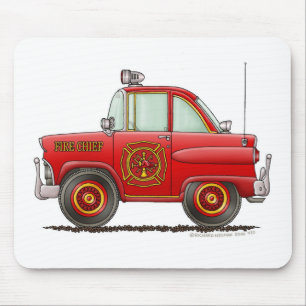 Mousepad Do carro chefe dos bombeiros do bombeiro do