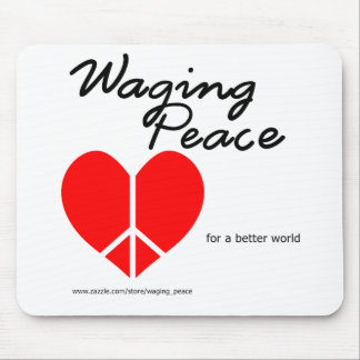 Mousepad do Coração da Paz de Waging