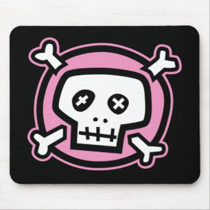 Mousepad do crânio rosa