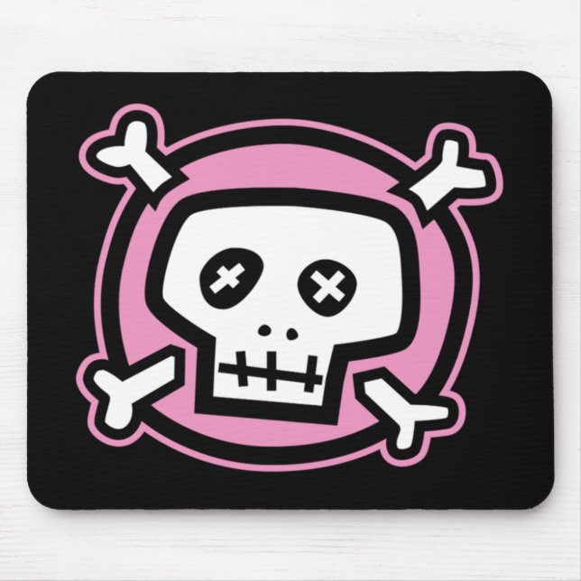 Mousepad do crânio rosa (Frente)