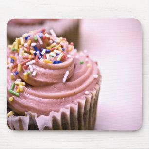 Mousepad do cupcake rosa
