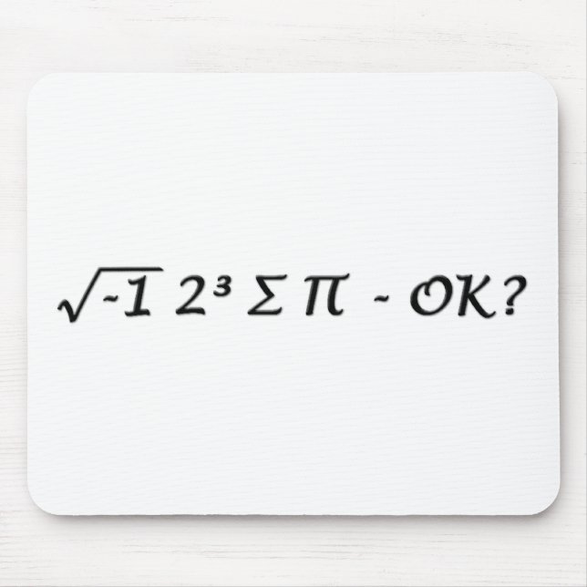 Mousepad ∏ do ∑ do ³ √-1 2 - eu comi alguma aprovação da (Frente)