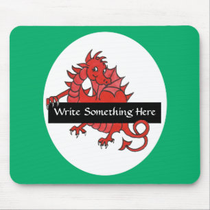 Mousepad do Dragão Vermelho Bonito para Personaliz