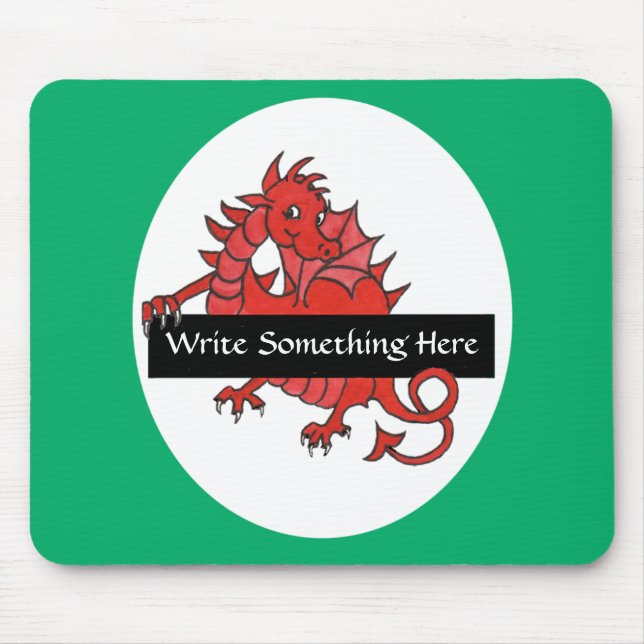 Mousepad do Dragão Vermelho Bonito para Personaliz (Frente)