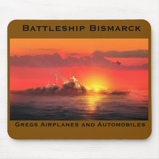 Mousepad do encouraçado Bismarck (Frente)