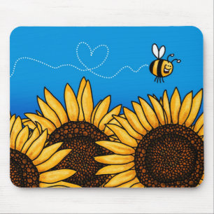 mousepad do girassol da fuga da abelha