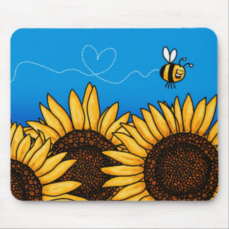 mousepad do girassol da fuga da abelha