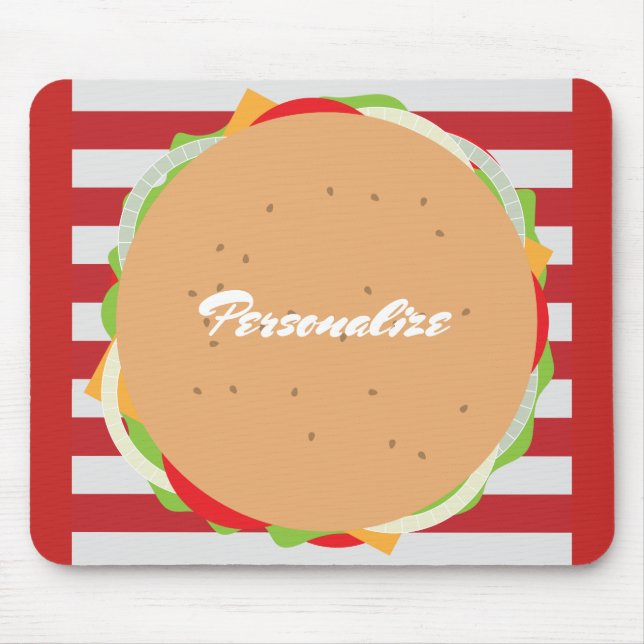 Mousepad do Hamburger do divertimento (Frente)