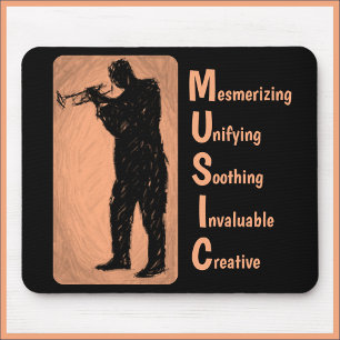Mousepad do Jogador de Trompete Jazz