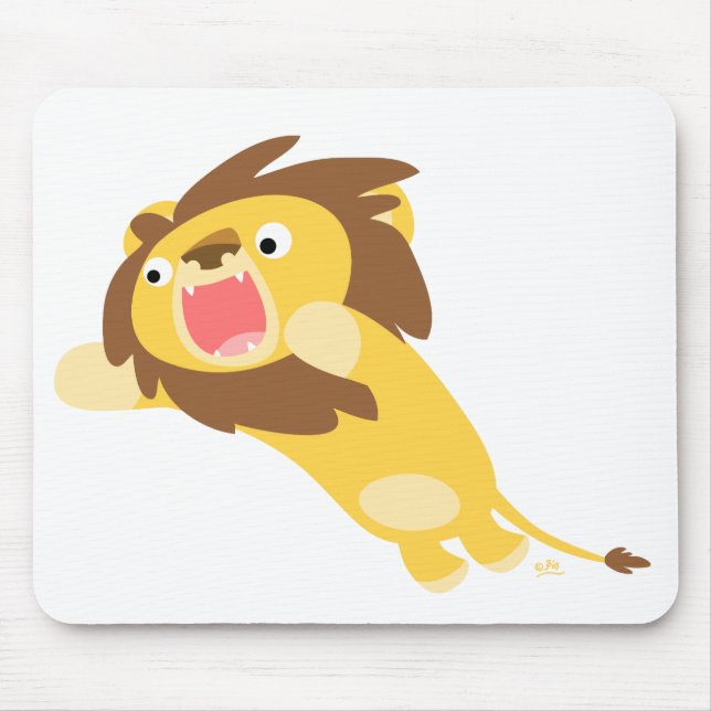 Mousepad do Leão de Cartoon muito faminto (Frente)