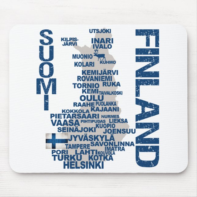 Mousepad do MAPA de FINLANDIA (Frente)