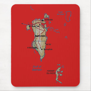 Mousepad do Mapa do Bahrein