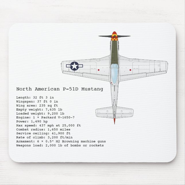 Mousepad do mustang de P-51D (Frente)