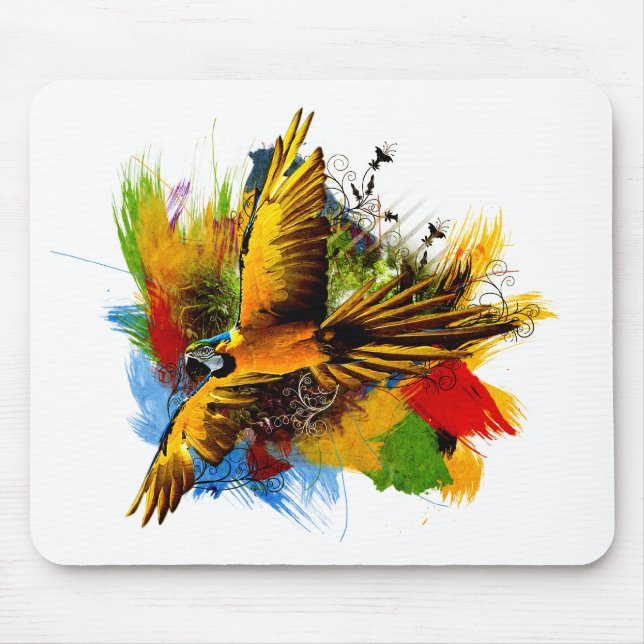 Mousepad do pássaro do Macaw (Frente)