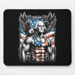 Mousepad Do Patriótico Funny George Washington 4 de julho