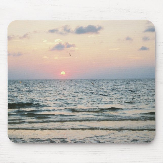 Mousepad do por do sol da praia de Clearwater (Frente)