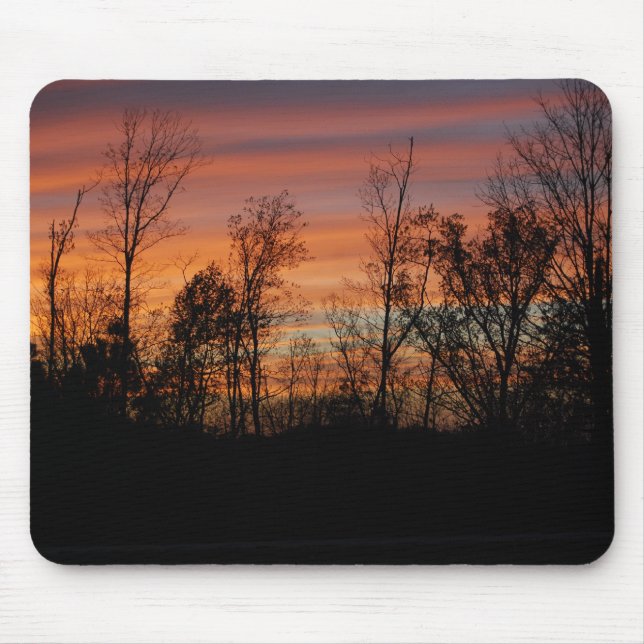 Mousepad do por do sol do fulgor alaranjado (Frente)