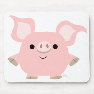 Mousepad do porco dos desenhos animados de Shorty